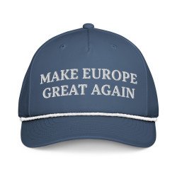 SOCIAL 001 MEGA Make Europe Great Again - Gorra clásica con cuerda (letras blancas)