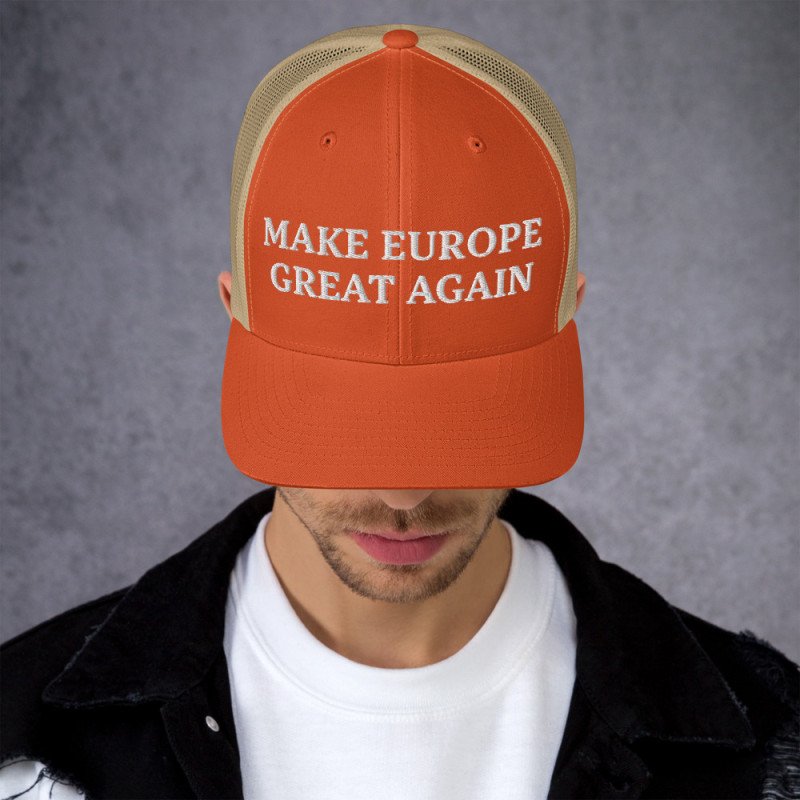 SOCIAL 001 MEGA Make Europe Great Again - Gorra trucker (letras blancas) SOCIAL 001 MEGA Make Europe Great Again - Gorra trucker (letras blancas)