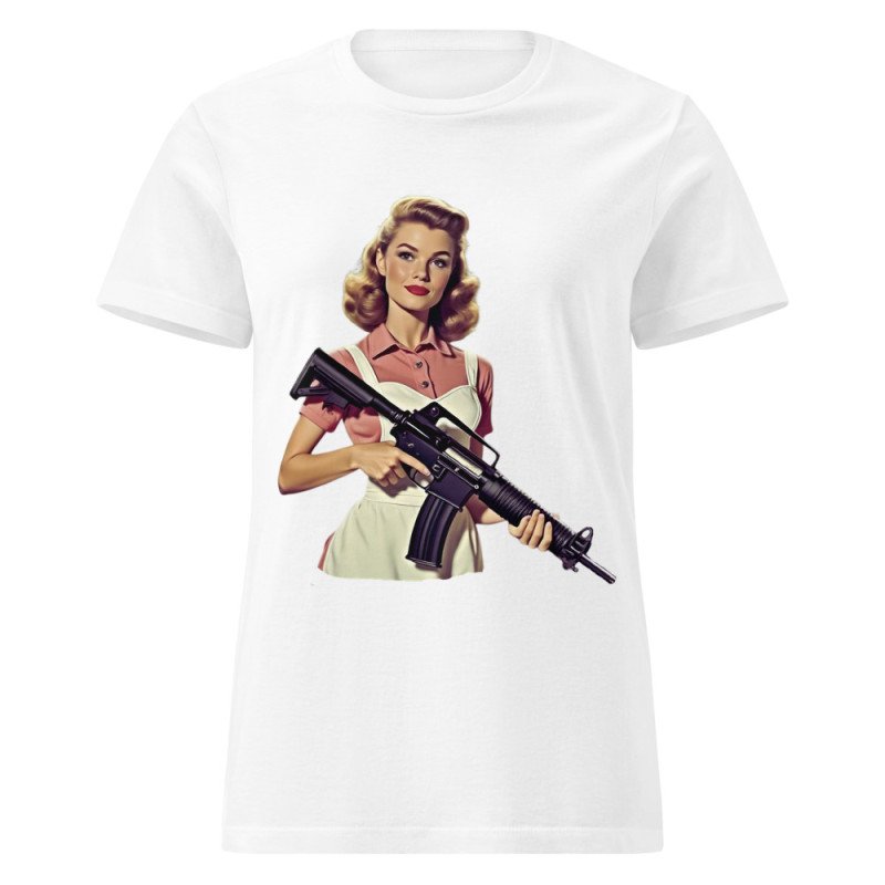 V0006 Girl Power 02 Camiseta básica para mujer V0006 Girl Power 02 Camiseta básica para mujer