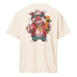 V0012 RAPPER 01 - Camiseta Masculina Boxy Hip Hop Diseño Personalizado (clara)