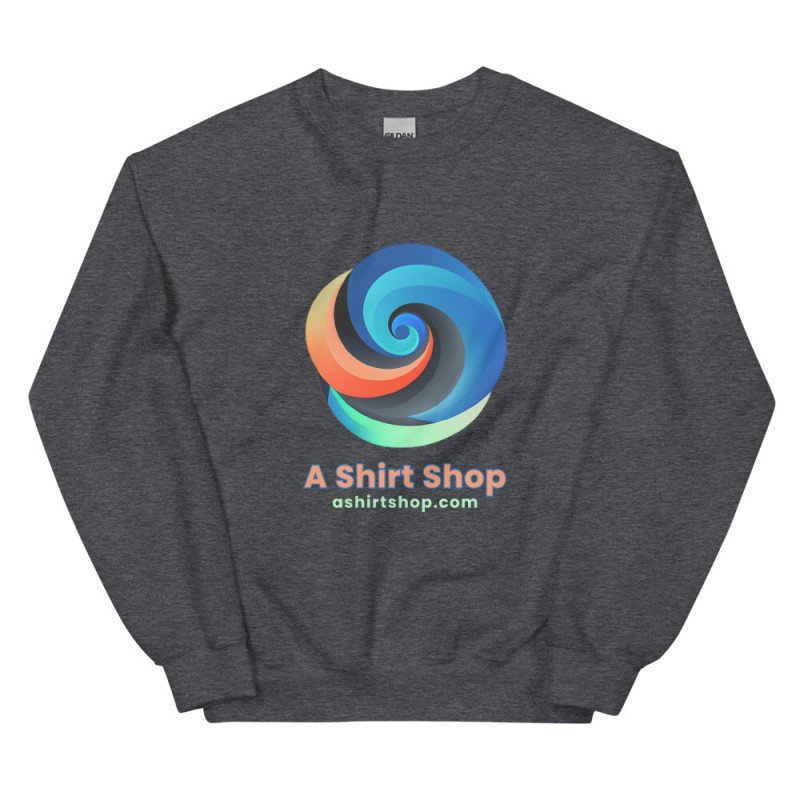 A Shirt Shop Sudadera unisex (colores oscuros, logo invertido) A Shirt Shop Sudadera unisex (colores oscuros, logo invertido)