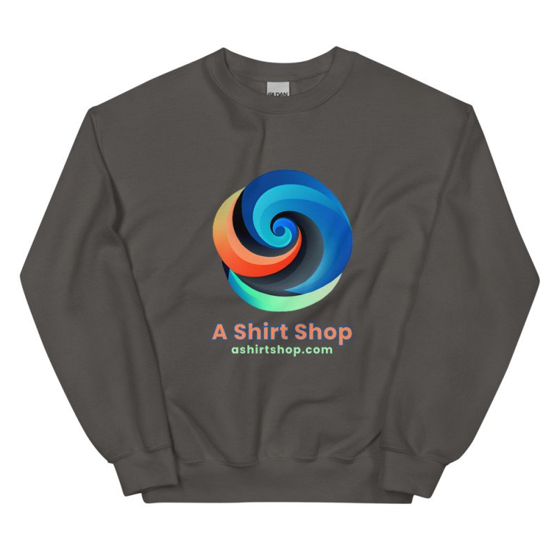 A Shirt Shop Sudadera unisex (colores oscuros, logo invertido) A Shirt Shop Sudadera unisex (colores oscuros, logo invertido)
