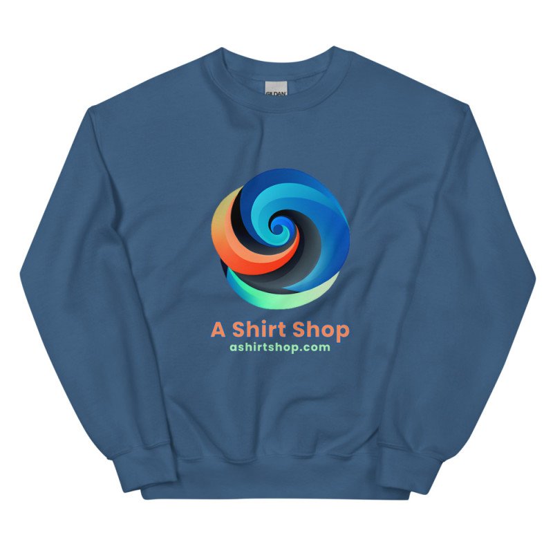 A Shirt Shop Sudadera unisex (colores oscuros, logo invertido) A Shirt Shop Sudadera unisex (colores oscuros, logo invertido)